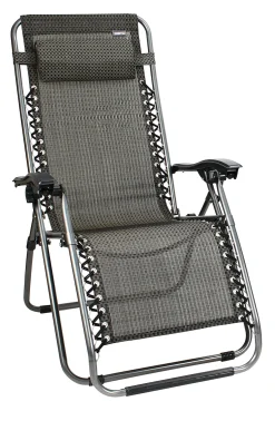 Campingstoel Abbey Camp Chaise Longue III Antraciet